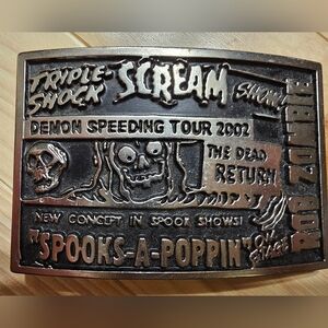 2008 Rob Zombie Demoniod Deluxe Ltd Belt Buckle EUC Rare